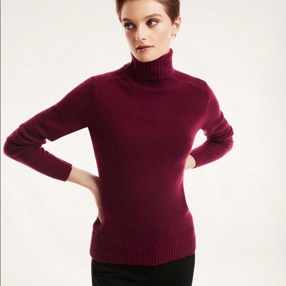 Never Used Unknown Source Dark Purple Turtle Neck… - image 1